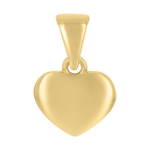 10kt 10k Yellow Gold Womens Heart Charm Pendant